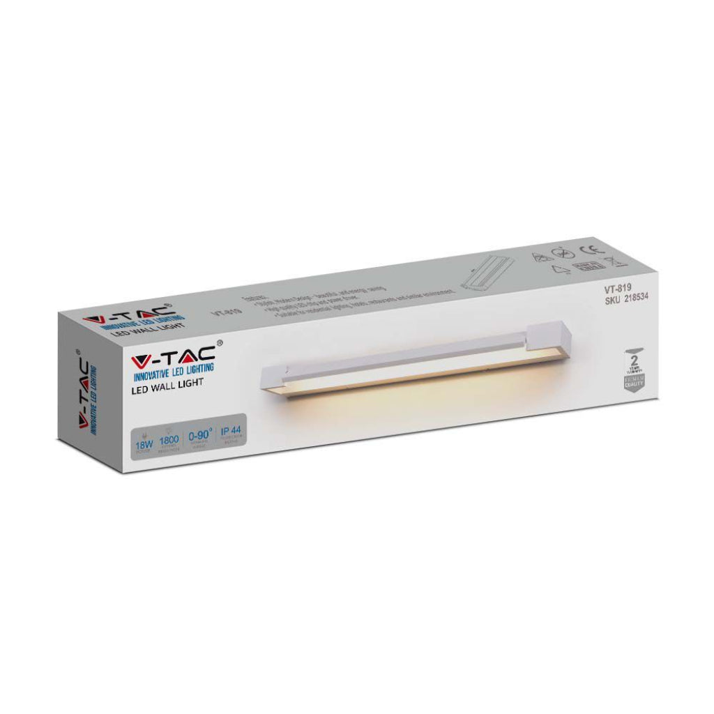 Lampada da parete a led da 18 W Bianco Bianco IP44 4000K