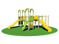 Villaggio Hathi 962 RA risalita appigli Giochipark 3 torrette ponte 2 scivoli