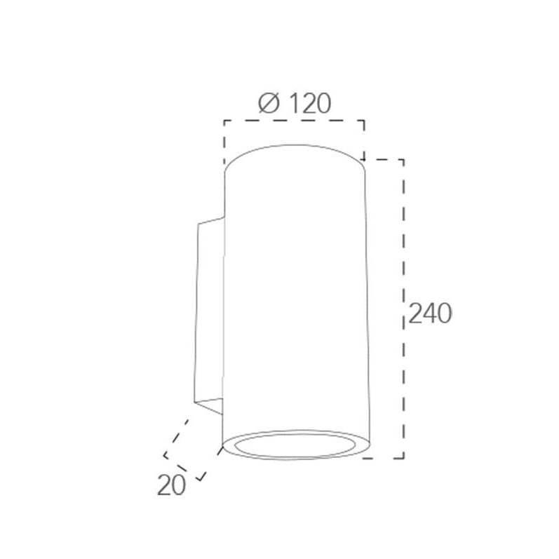 APPLIQUE BANJIE 2XGU10 D.12XH24CM IN GESSO.