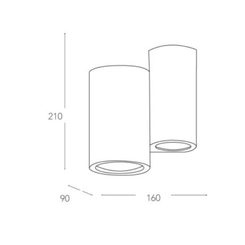 APPLIQUE BANJIE 4XGU10 16X16XH21CM IN GESSO.