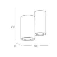 APPLIQUE BANJIE 4XGU10 16X16XH21CM IN GESSO.