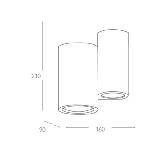 APPLIQUE BANJIE 4XGU10 16X16XH21CM IN GESSO.