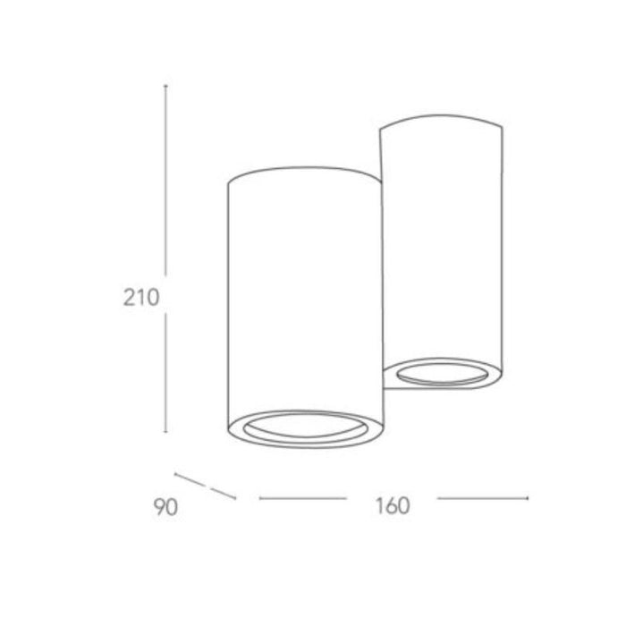 APPLIQUE BANJIE 4XGU10 16X16XH21CM IN GESSO.