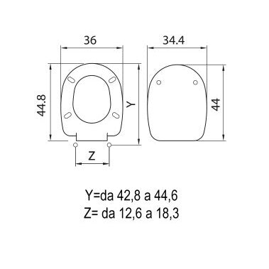SEDILE COPRIWC PASSEPARTOUT IN TERMOINDURENTE