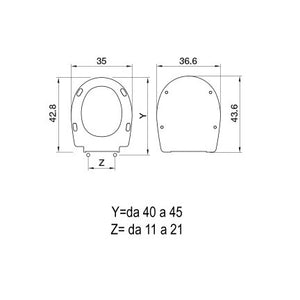 SEDILE COPRIWC DYNASTY IN TERMOINDURENTE BIANCO