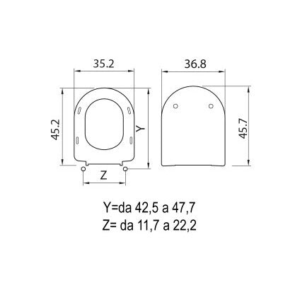 SEDILE COPRIWC LUNA 2 IN TERMOINDURENTE BIANCO