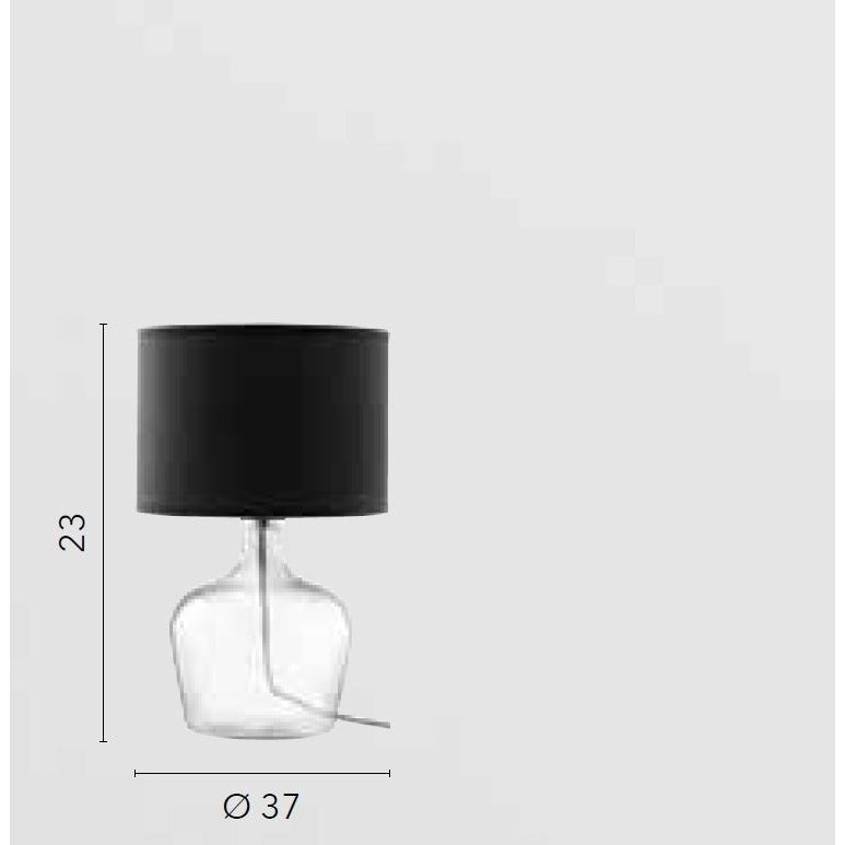 LAMPADA DA TAVOLO HENDRIX E27 D.23XH37CM NERA.