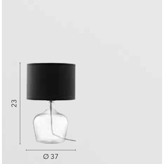 LAMPADA DA TAVOLO HENDRIX E27 D.23XH37CM BIANCA.