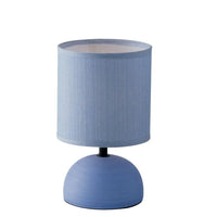 LAMPADA DA TAVOLO FURORE E14 D.14X24CM AZZURRA.