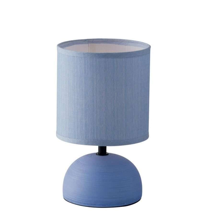 LAMPADA DA TAVOLO FURORE E14 D.14X24CM AZZURRA.