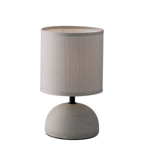 LAMPADA DA TAVOLO FURORE E14 D.14X24CM GRIGIA.