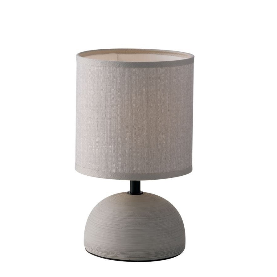 LAMPADA DA TAVOLO FURORE E14 D.14X24CM GRIGIA.