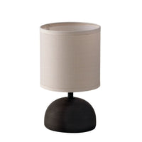 LAMPADA DA TAVOLO FURORE E14 D.14X24CM MARRONE.