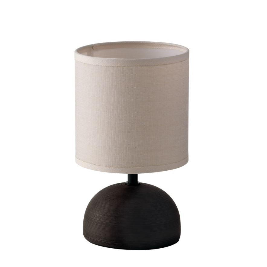 LAMPADA DA TAVOLO FURORE E14 D.14X24CM MARRONE.