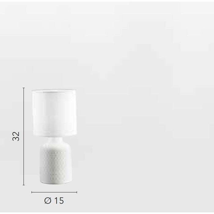 LAMPADA DA TAVOLO RAVELLO E14 D.15XH32CM GRIGIA.