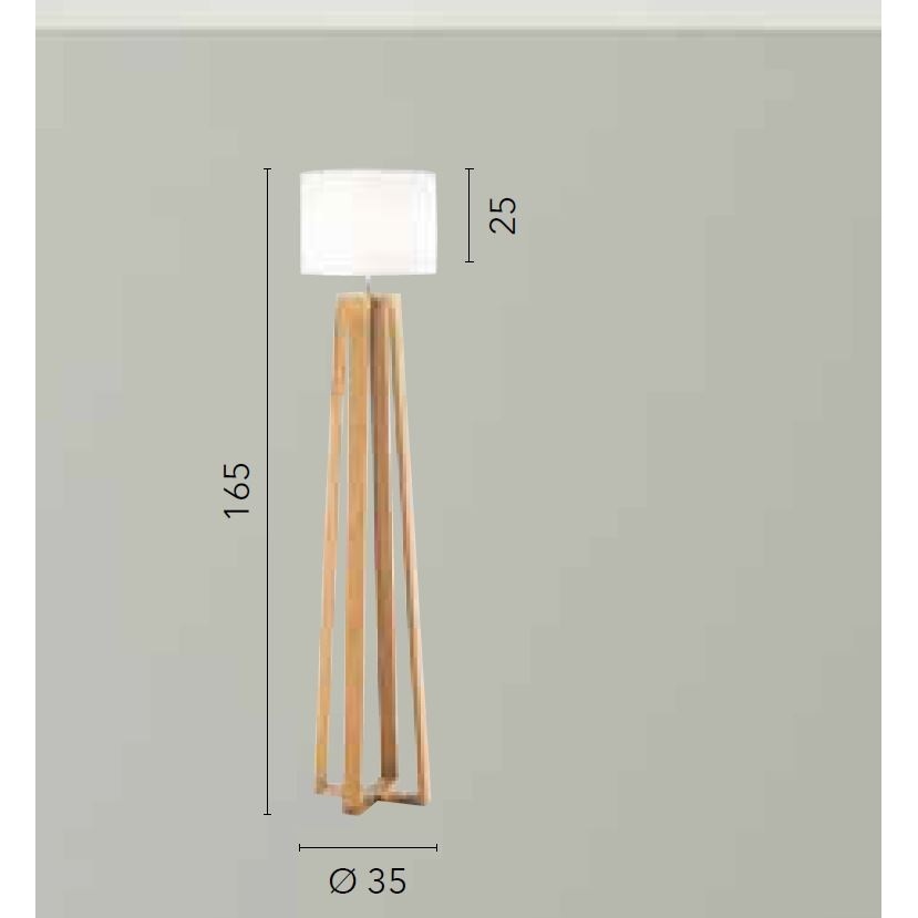 PIANTANA BERRY IN LEGNO CON PARALUME IN TESSUTO E27 DIAMETRO CM.35X165 H.