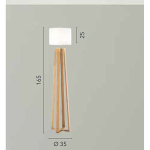 PIANTANA BERRY IN LEGNO CON PARALUME IN TESSUTO E27 DIAMETRO CM.35X165 H.