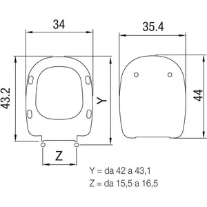 SEDILE COPRIWC FIVE IN TERMOINDURENTE BIANCO