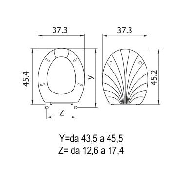 SEDILE COPRIWC MARE IN TERMOINDURENTE BIANCO