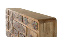 Credenza in legno massello di mango con dettagli dipinti 148 cm