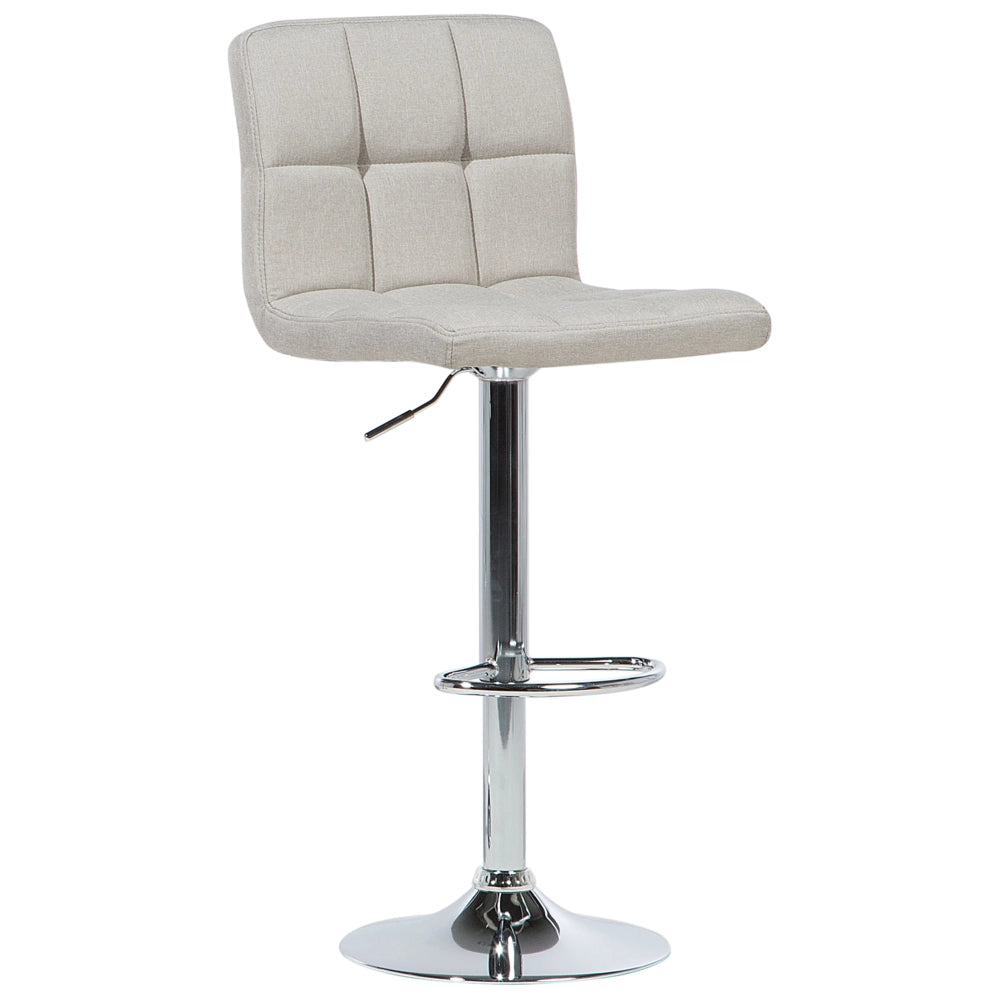 Set di 2 sgabelli da bar da cucina di colore beige girevoli regolabili in altezza stile moderno contemporaneo