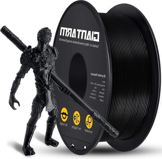 Filamento PETG da 175 mm per stampante 3D - Precisione dimensionale - 002 mm - 1 kg - Nero