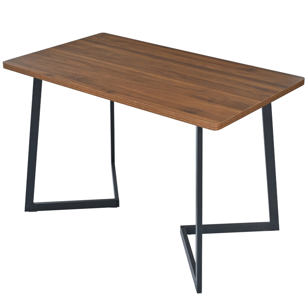 Gruppo pranzo 5 pezzi; tavolo moderno; MDF; colore noce
