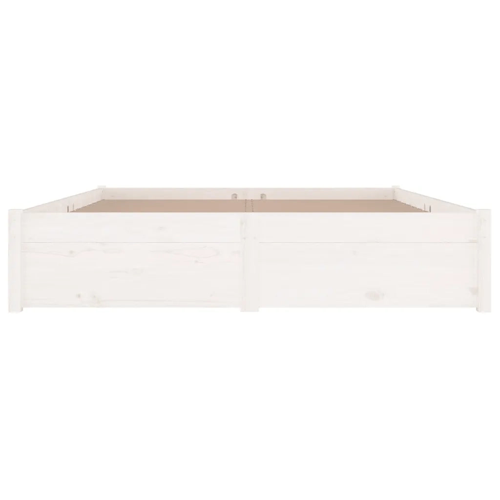 Giroletto con Cassetti-Struttura Letto con contenitore Bianco 180x200 cm Super King