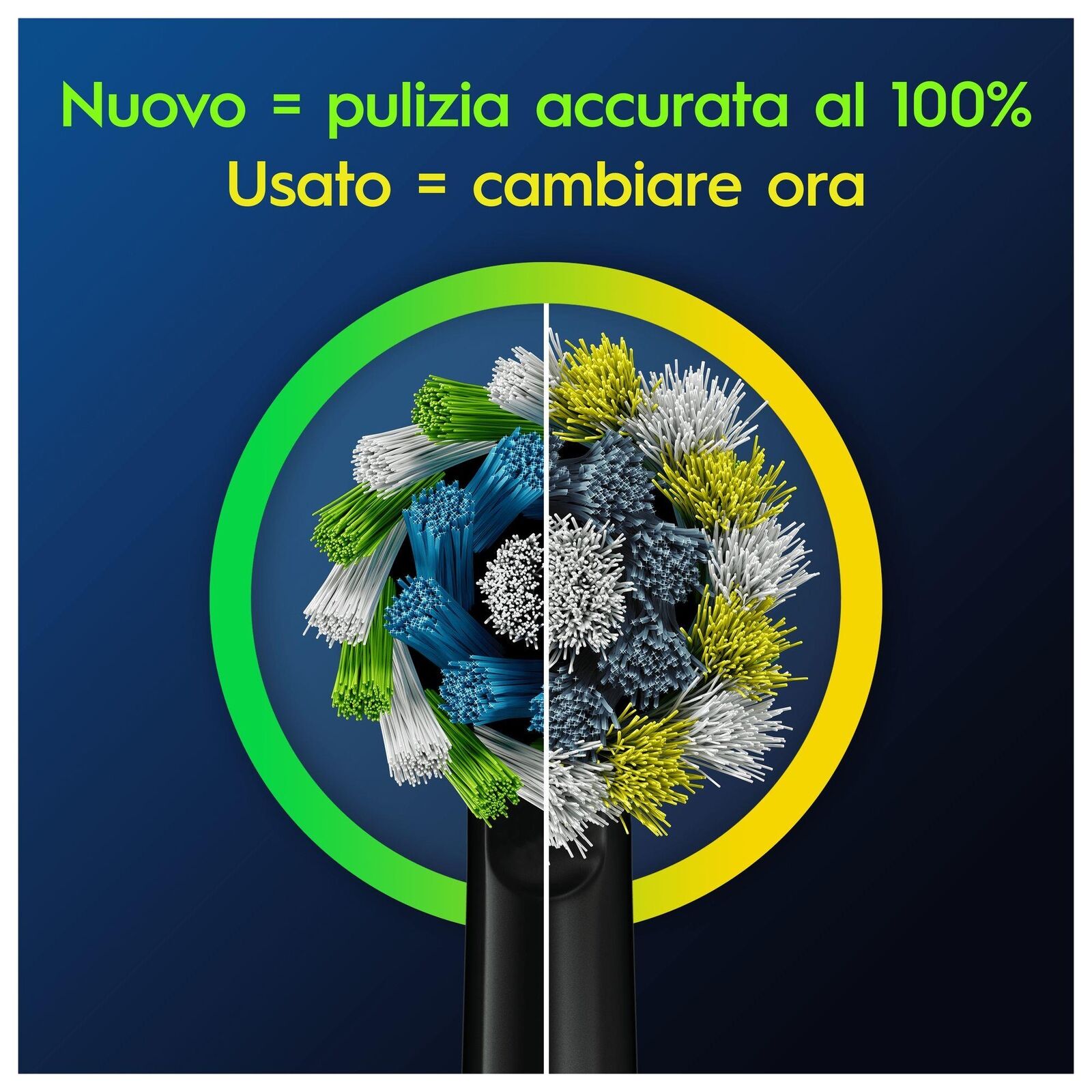 Oral-B Testine Di Ricambio Pro Cross Action Black, 5 Testine
