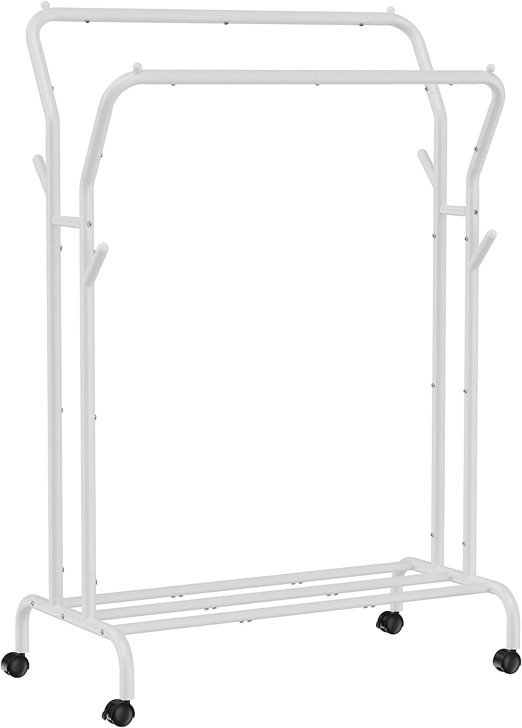 Valora HSR107W01 Appendiabiti con ruote in acciaio bianco