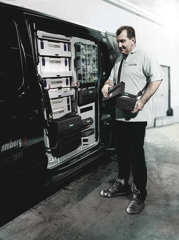 Wera 2go tracolla Cassetta attrezzi Nero