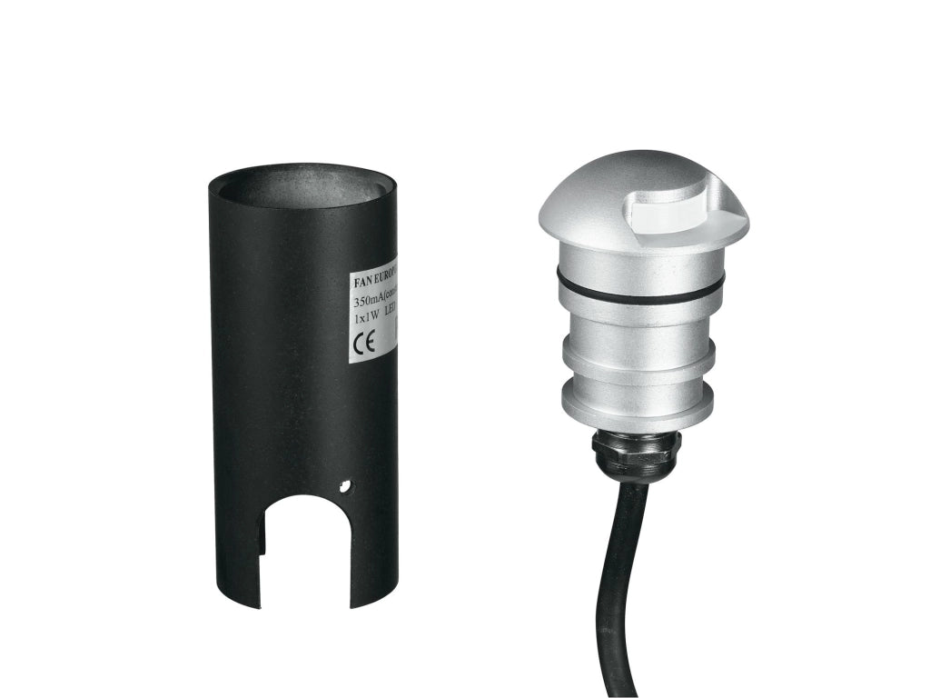 SEGNAPASSI A INCASSO CALPESTABILE LED STEP SILVER DC24V 2W 170LM 3000K IP67 4,5X5,7CM
