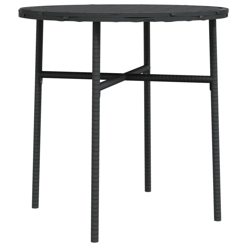 Tavolino da T¨¨-Tavolino da Salotto-Tavolo Nero 45 cm in Polyrattan