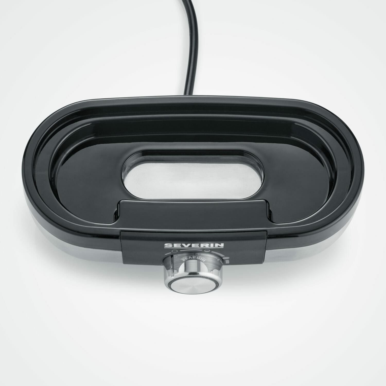 Severin EK 3163 3 uovo/uova Nero, Acciaio inossidabile, Trasparente