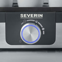 Severin EK 3163 3 uovo/uova Nero, Acciaio inossidabile, Trasparente