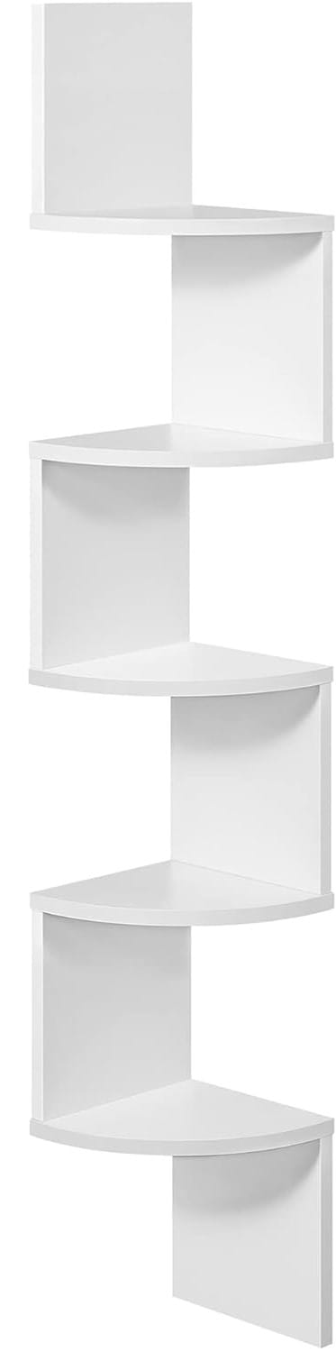 Mensola angolare VALORA - Contenitore moderno in melamina bianca LBC72WT