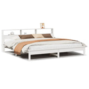 Letto matrimoniale | Letto per adulti | Giroletto senza Materasso Bianco 200x200 cm Legno Massello Pino