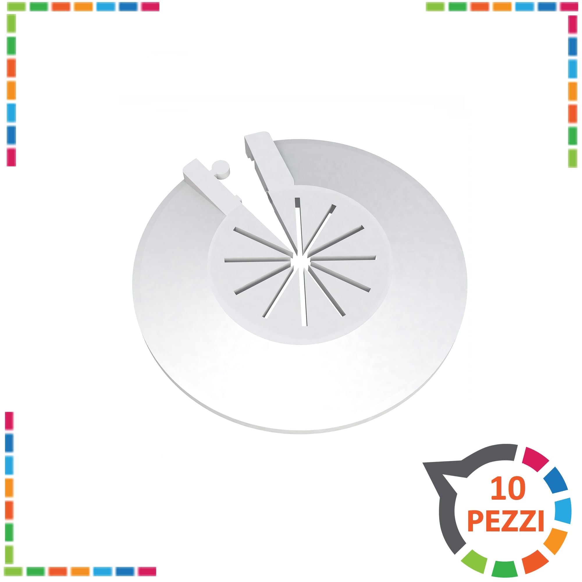 Rosette per termosifone radiatori in alluminio termoarredi 10 pz bianco 8/22 mm