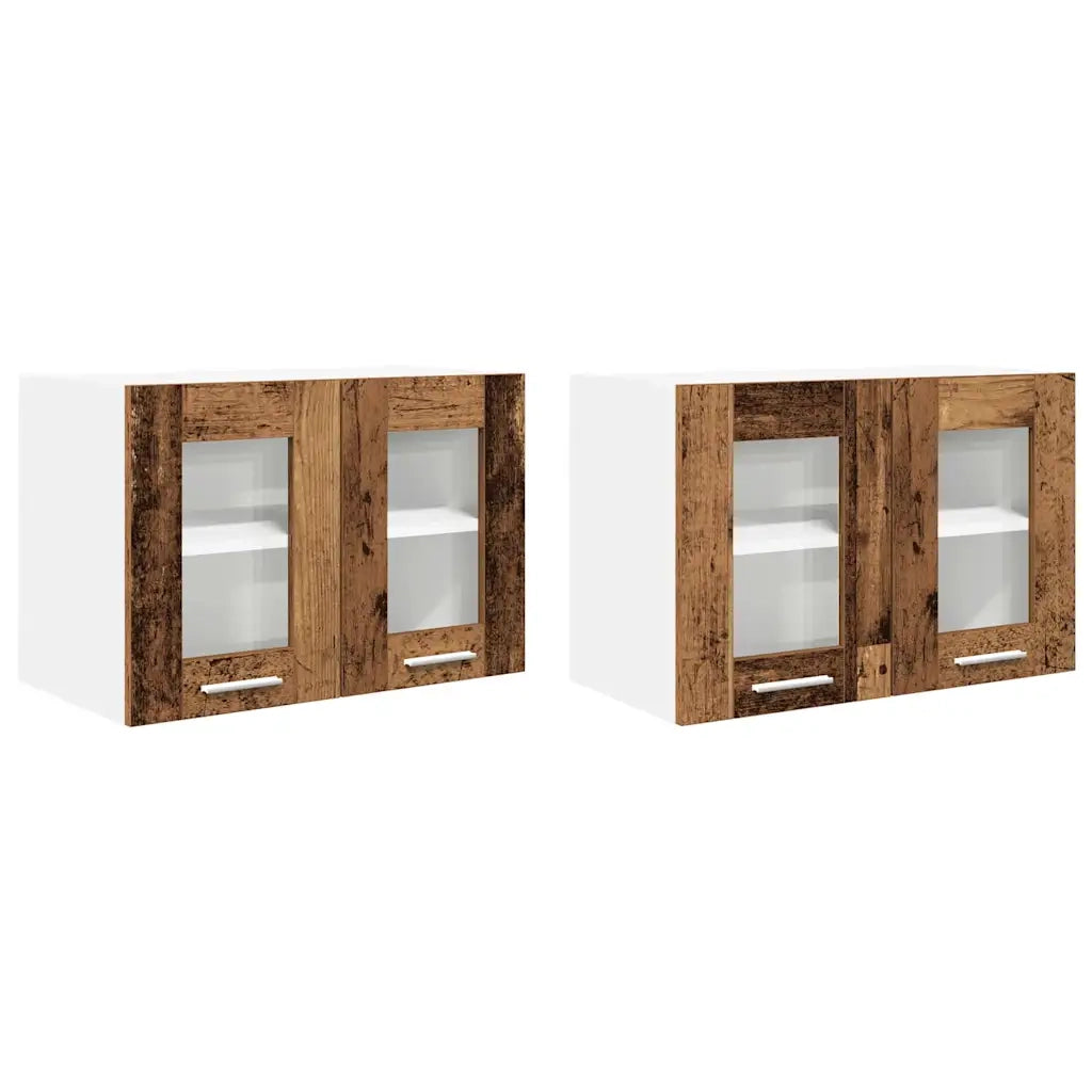 Armadio pensile con porta 2 pcs Legno vecchio 60 x 31 x 40 cm