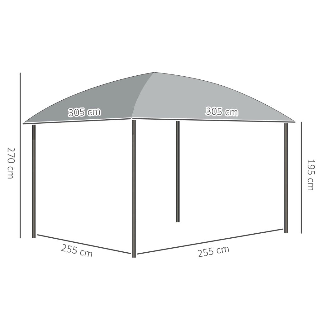 Tonnelle da giardino in alluminio ¨C zephmum ¨C grigio antracite 3x3 m