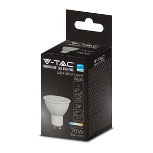 Spotlight di plastica GU10 da 7,5 W con chip Samsung 6500k 38'd
