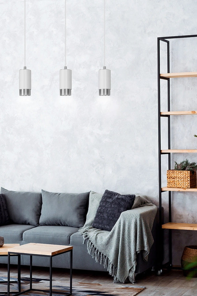 Lampadario Emibig Fumiko 3xGU10 bianco/cromo dimmerabile