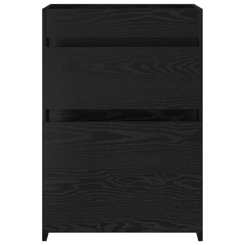 Mobiletto da Bagno Sotto Lavabo Rovere Nero 56 x 37,5 x 81 cm 890729