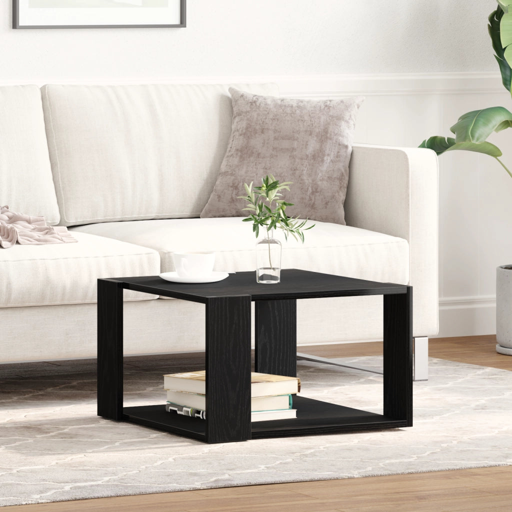 Tavolino da caffÃ¨ negra in rovere 85x55x31 cm in legno ingegnerizzato
