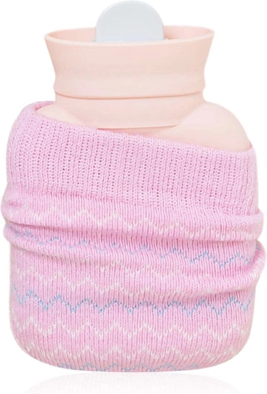 Termo compresse con manopole ricamate - 320 ml sacco di silicone per termoterapia in zona collo, addome e mani