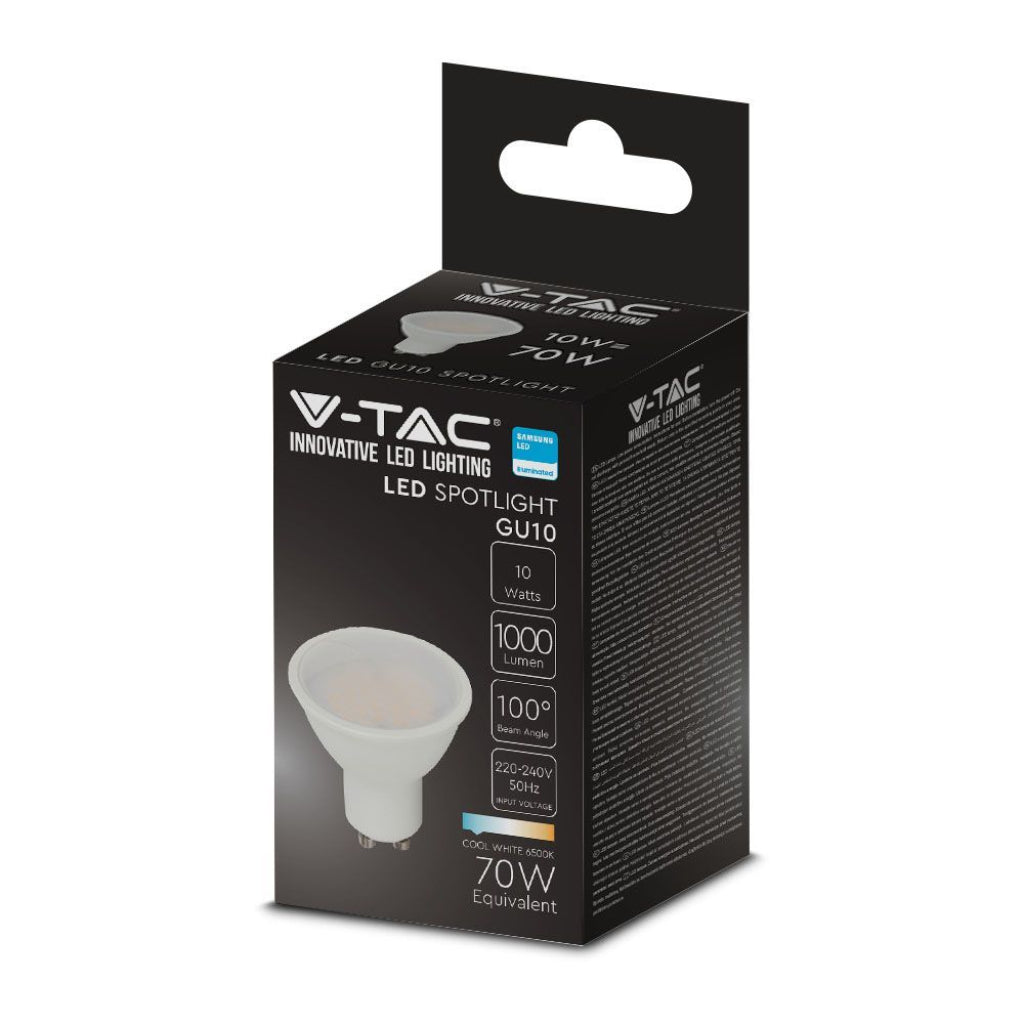 Coperchio Milky da 10W GU10 LED in plastica LED con chip Samsung 6500K