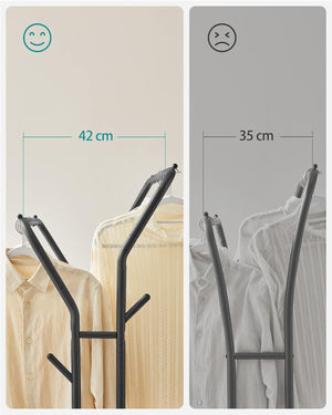 Appendiabiti doppio VALORA con ruote, nero HSR107B01