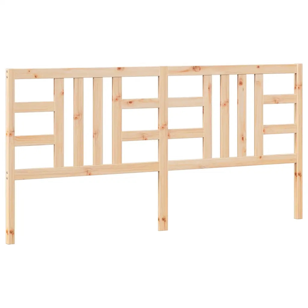 Testiera per Letto 206x4x100 cm in Legno Massello di Pino 817860