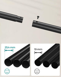 Appendiabiti doppio VALORA con ruote, nero HSR107B01