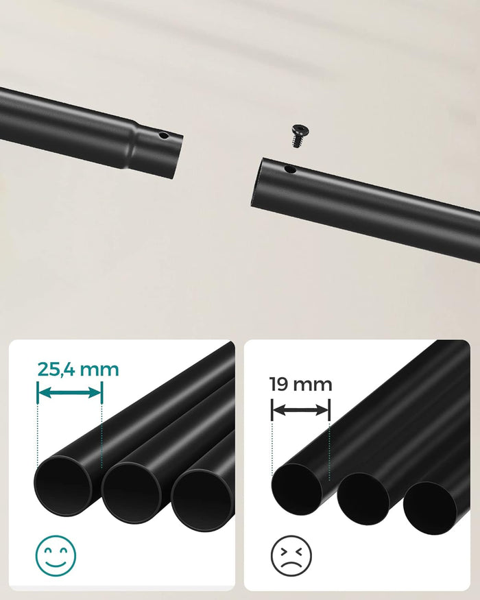 Appendiabiti doppio VALORA con ruote, nero HSR107B01